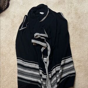 Attitudes by Renee Black and White Cardigan